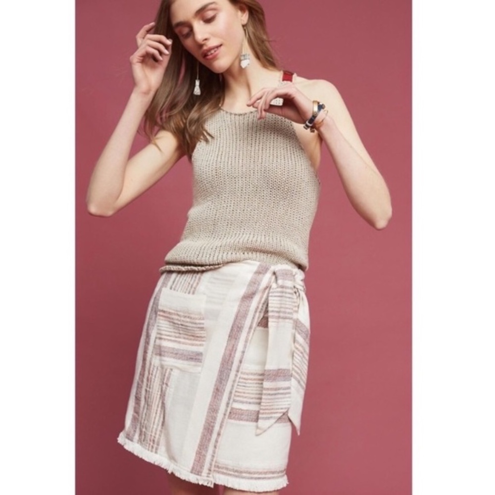 Anthropologie Holding Horses Wrap Skirt size 8